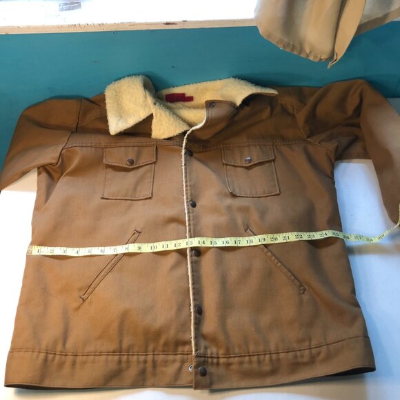 Vintage Dickies Light Brown Jacket, Sherpa-Lined, Size Large - Picture 4 of 12